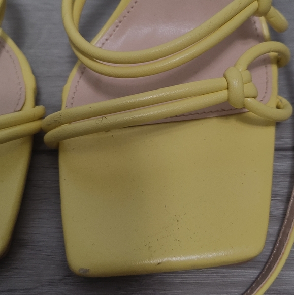 Raid Yellow Strappy Heels - Picture 3 of 7
